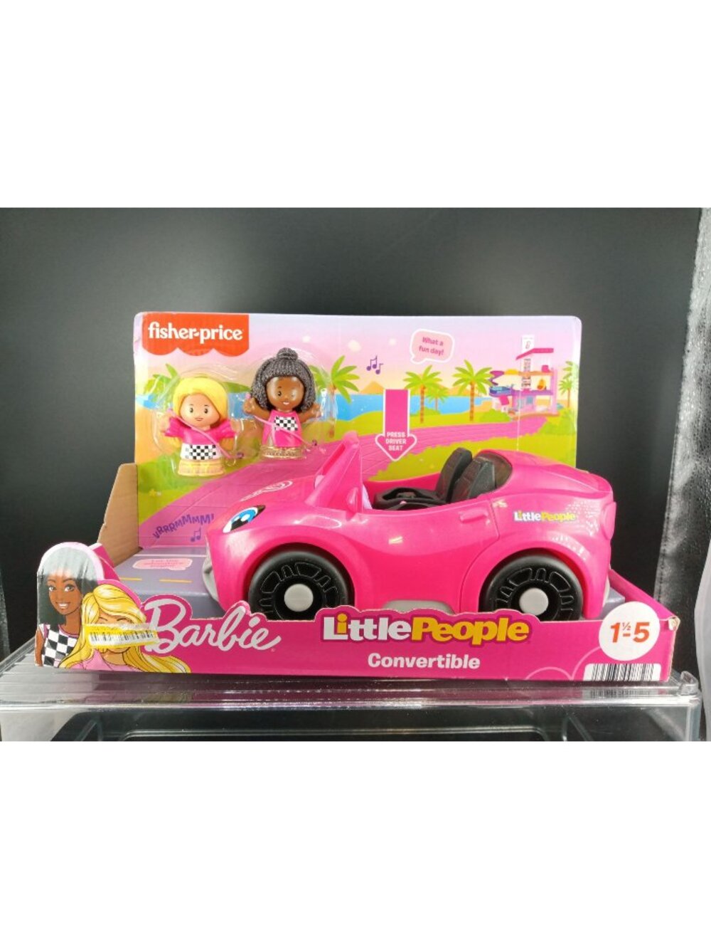 Barbie Little People Convertible Car & Figures By Fisher-Price
